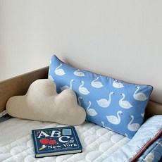 FRAMBOISE 嬰幼兒用 Schnee 純棉寬版枕頭套, Blue