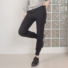 韓國 DURAN 女款Pino刷毛外口袋工裝束口褲