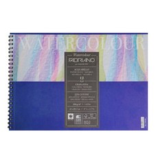 FABRIANO Boutique Art Square 新版水彩寫生本 左側線圈裝訂 NW12, 210 x 297 mm, 12張