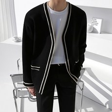 男士DM撞色亮點休閒開襟衫