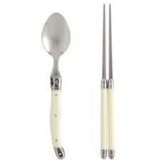 LAGUIOLE 拉吉爾 Albis 餐具筷子組, 1套, 湯匙 + 筷子, 白色