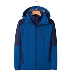 Get It Blue 男款可拆卸連帽防水保暖防風攀岩登山夾克