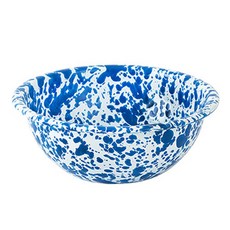 Crow Canyon Home D17 麥片碗 藍色大理石紋, 1個, 藍色大理石