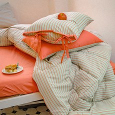 믹스앤매치 국내 제조 에센셜 스트라이프 차렵이불 세트