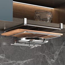 간편설치 다용도 걸이식 도마 거치대 2단, 1개