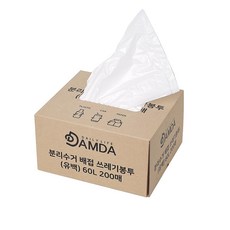 Damda 分類回收箱 垃圾袋 接縫型, 1盒, 60L