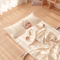 vivienda 嬰幼兒用純淨涼感雙面午睡墊 + 四層紗毯組, 嬌小兔子