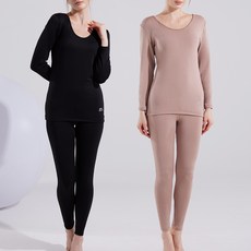 슬레진저 여성용 바디웜 슬림핏 내복 상하의 세트