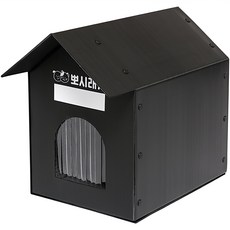 BBOSIRAEGI 流浪貓舒適冬屋, 1個, 黑色