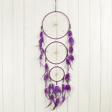 한땀작업실 트리플 동그라미 드림캐처, 퍼플