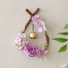 ScentBasket 裝花牛鼻環 避邪門鈴 + 掛鉤磁鐵 組 one size, 紫色