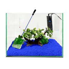 Rora Pet 35苗條的側電影漁夫套組, 寶藍（地材），隨機發貨（水草）