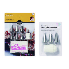 星星擠花袋花嘴2件組, 混色, 1套