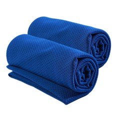 瑜珈涼爽毛巾 2入, 藍色 (YGYP-71-7)