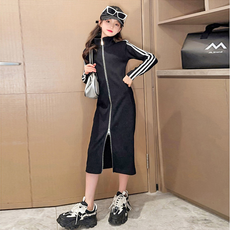 미소파파 여아용 대시 롱 슬림 재킷 원피스