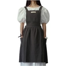 allode 女性基本款美術圍裙, TYPE01深灰色