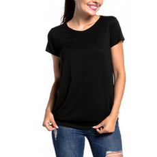 圓領短袖哺乳上衣