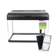 LEECOM 一體式魚缸 XC-460 + 頂部補充裝 SC-40 2 件套, 黑色（魚缸）