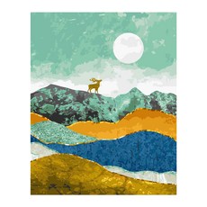 I LOVE PAINTING DIY繪畫組 太陽與鹿款, 混色