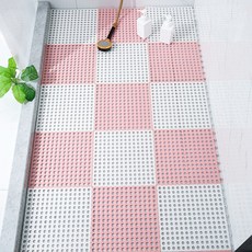 Make Mine 多用途防滑墊 2款 x 15片組 30 x 30 cm, 白色, 淺粉紅色, 1套