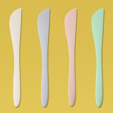 EasySili 矽膠奶油刀 4件組, 白色, 灰色, 粉紅色, 薄荷綠, 1套