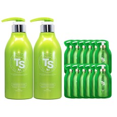 TS 滋養護髮素 500ml 2入+旅行試用包組 12入, 1組