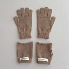 소리달 여성용 아이리 니트 캔디 투웨이 토시 손가락 장갑