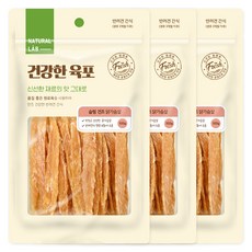 네츄럴랩 건강한 슬림 건조 육포 강아지 간식, 닭가슴살, 100g, 3개