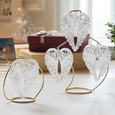 HOUSENSE 聖誕節裝飾品 裝飾用天使翅膀 6入, 透明, 12cm