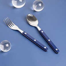 티니블랑 레브 1인 양식 디너 커트러리 세트, 네이비, 1세트, 디너스푼 + 디너포크