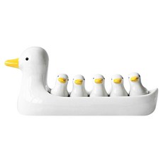 Modern@ 陶瓷鴨勺筷子架套組, 1套, 白色的