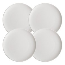 班傑明啞光馬卡龍色晚餐沙拉盤, 1套, 白色