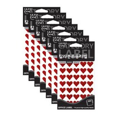 Petit 彩色分類標籤 20-HR343, 7個, 紅色