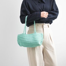 yarna 에밀리 시티백 DIY 패키지, 파스텔민트(실), 랜덤발송(부자재), 1세트