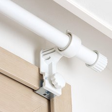 SERYUHOME Pure 25mm 免鑽孔伸縮窗簾桿組 白色