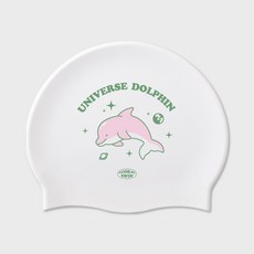 Acorral 矽膠泳帽, 1個, 宇宙海豚 粉紅色