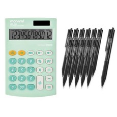모나미 계산기 MC-103 + 볼펜 FX153 0.7mm 12p, 블랙, 1개