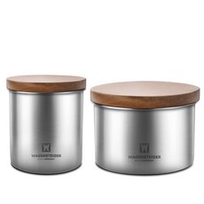 WAGENSTEIGER W.Eben圓形調味罐 2款組, S 400ml+M 450ml, 1組