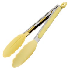 이지실리 실리콘 스텐인리스 요리 주방집게, 옐로우, 1개