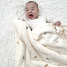 MISO NATURE 嬰幼兒雙面超細纖維毛毯, 恐龍