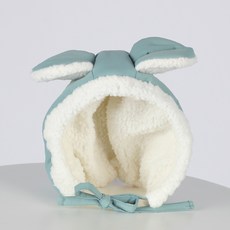 AMYLOVESPET 狗狗小熊防寒帽, 毛毛蟲鋪棉 薄荷綠