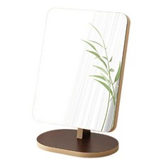 북유럽 모던 스타일 데스크 화장대 거울 대형, 다크브라운