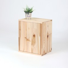 삼나무 우드블럭 공간박스 도어형 중 300x240x370mm, 원목, 1개