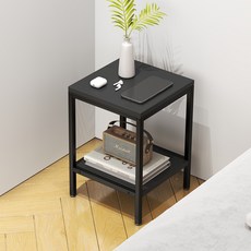SOHEIM 木質低款迷你邊桌, 全黑