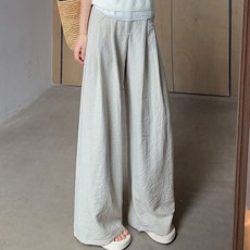마켓에이 여성용 아이스 핀턱 와이드 팬츠