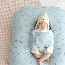 제이앤제나 역류방지 쿠션커버 + 쿠션솜 세트, 화이트 다이노