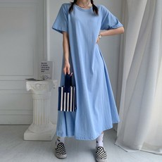 보리맘 테니 박스 여름 빅사이즈 롱 원피스 임부복 PP433