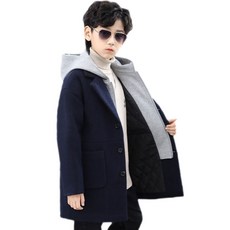 Edgeland 男童連帽基本款長版大衣