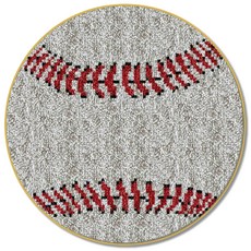 원형 방석 러그 DIY 스킬 자수 세트 영문버전 컬러인쇄메쉬, NO 06, 1세트