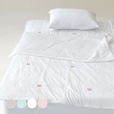 涼感酷涼小熊夏季薄被, 白色